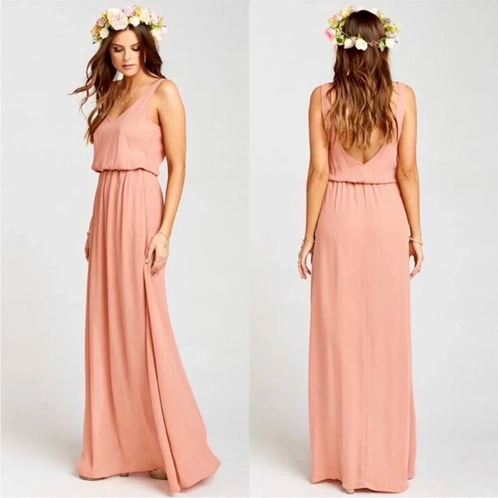 Show Me Your MuMu Kendall Maxi Dress in Rustic Mauve Crisp Women’s Size XL